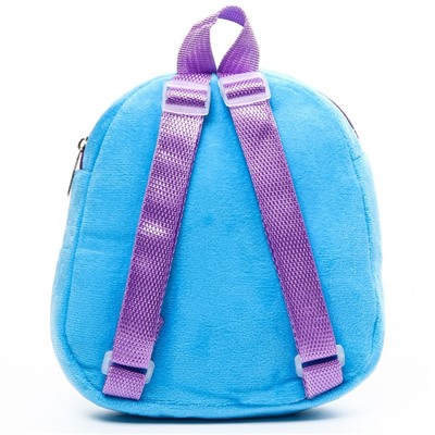 Рюкзак плюшевый, на молнии, с карманом, 19 х 22 см "Эльза", Холодное сердце