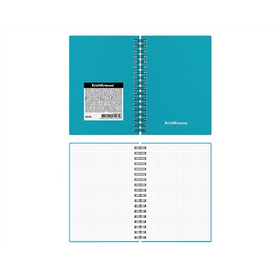Тетрадь общая с пластиковой обложкой на спирали ErichKrause® Glance Vivid, ассорти, А6, 80 листов, клетка