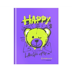 Дневник 1-11 кл. 48л. (твердый) BG "Happy laughter", матовая ламинация, неоновый пантон