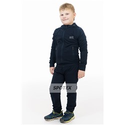 1Спортивный костюм детский трикотаж 5510-2 т. синий