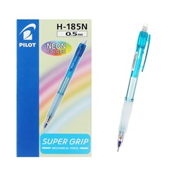 Карандаш механический PILOT Super Grip Neon, 0.5 мм, резиновый упор, корпус синий