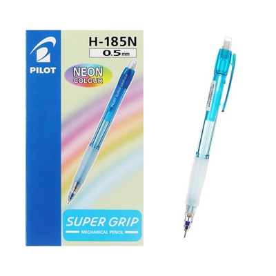 Карандаш механический PILOT Super Grip Neon, 0.5 мм, резиновый упор, корпус синий