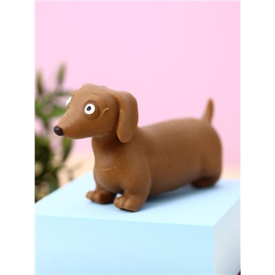 Мялка - антистресс «Stretchy dachshund», brown