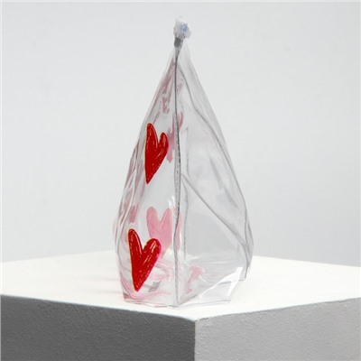 Косметичка из прозрачного PVC «Сердечки» с застёжкой зип-лок