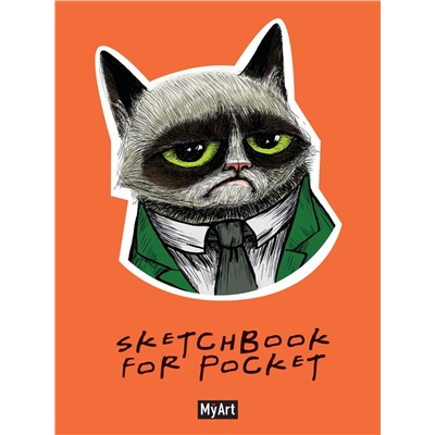 Sketchbook for Pocket 48л Грустный котик MyArt. 462-0-129-77386-7/20/Россия Подробнее