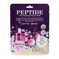 Маска для лица тканевая с пептидами, Mask Pack Peptide, Ekel, 25 мл