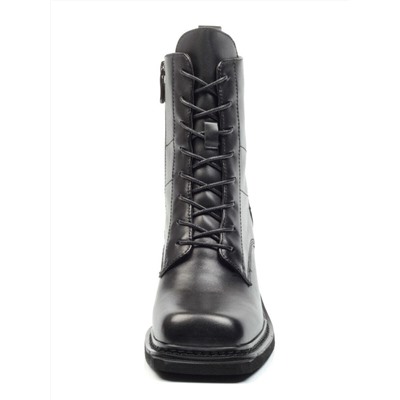 E21B-2A BLACK Ботинки демисезонные женские (натуральная кожа, байка) размер 36