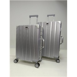 Набор из 2-х чемоданов, композит, алюминий, MIRONPAN   32416 Серебро