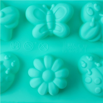Форма силиконовая для выпечки Доляна «Пыльца», 29×17 см, 15 ячеек, цвет МИКС