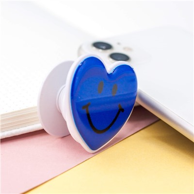 Попсокет "Smiling heart", blue