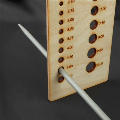 Пенал для крючков, с линейкой для измерения размера, деревянный, 21,5 × 7,5 × 5 см
