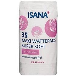 ISANA Maxi Wattepads Super Soft Ватные диски Супер мягкие с алоэ вера 35 шт.