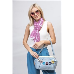 Женская сумка с фермуаром из мягкой экокожи, цвет мультицвет