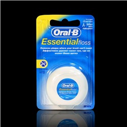 Нить зубная Oral-B Essential Floss UnWaxed, навощеная, 50 м