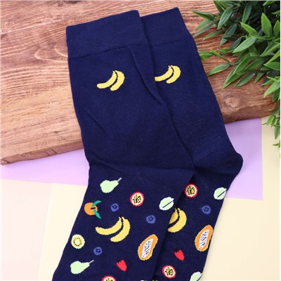 Носки «Happy bananas», blue, мужские/женские евро размер 35-45