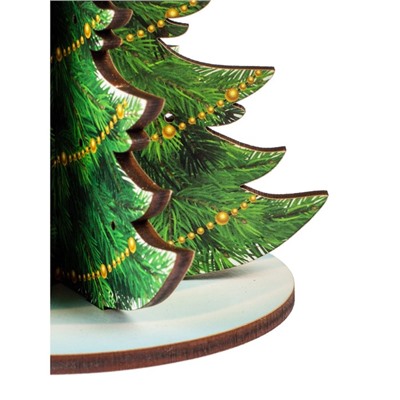 Модель из дерева «Ёлка сборная. Новогодние украшения»