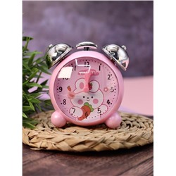 Часы-будильник «Chiming silver», bunny pink