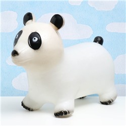 Игрушка - прыгун детская "Панда" резиновая надувная, 43х29см, белая
