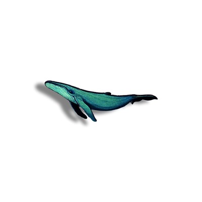 Голубой кит - Брошь/ значок - 269