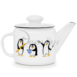 Чайник "Пингвины" 1.0 л, цвет белый