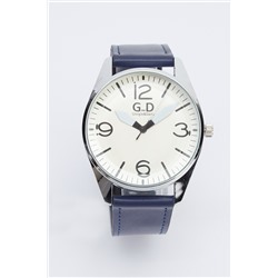 Classic Faux Leather Strap Watch