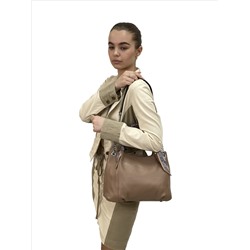 Женская сумка из натуральной кожи, цвет пудра