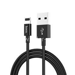 USB кабель для iPhone 5/6/6Plus/7/7Plus 8 pin 1.0м HOCO X23 (черный)