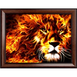 Набор для изготовления картин АЛМАЗНАЯ ЖИВОПИСЬ арт.АЖ.1851 «Огненный лев» 40х30 см упак