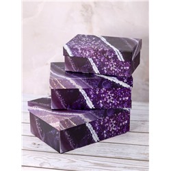 Набор подарочных коробок 3 в 1 «Amethyst», purple, 18*12*7-21*14*8.5-23*16*9.5