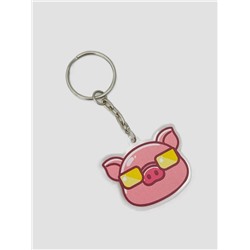 Брелок "Cool pig with glasses"