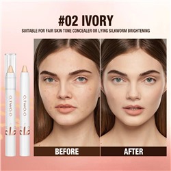 Стик для макияжа Multi-purpose Makeup stick With Concealer Eyeshadow Highlighter Pencil № 2 Ivory