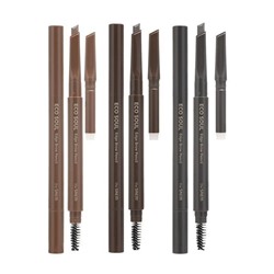 Карандаш для бровей Eco Soul Edge Brow Pencil 03 Gray Brown, THE SAEM, 0,3 г