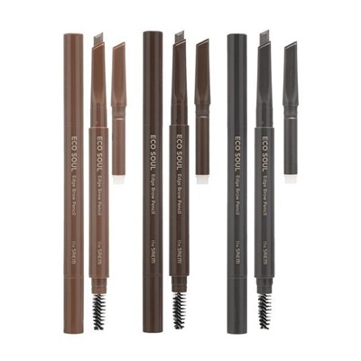 Карандаш для бровей Eco Soul Edge Brow Pencil 03 Gray Brown, THE SAEM, 0,3 г