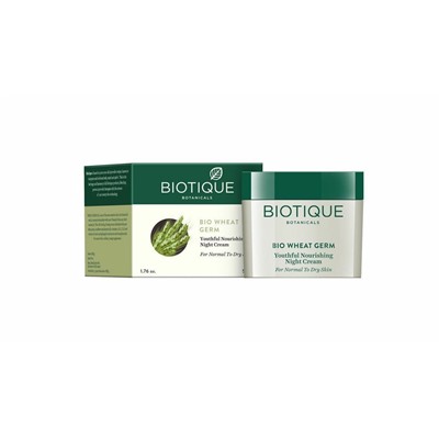 Biotique Bio WheatGerm Youthful Nourishing Night Cream 50g / Био Крем Ночной Питающий и Омолаживающий с Ростками Пшеницы 50г