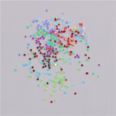 Стразы круглые для декора, 1 мм, 12 ячеек, цвет разноцветный