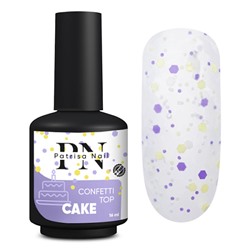 16 мл, Patrisa Nail, Топ матовый Confetti Top Cake