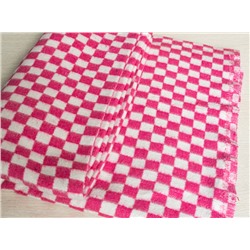 Одеяло байковое ОБ-200  140*205  клетка цв. розовый