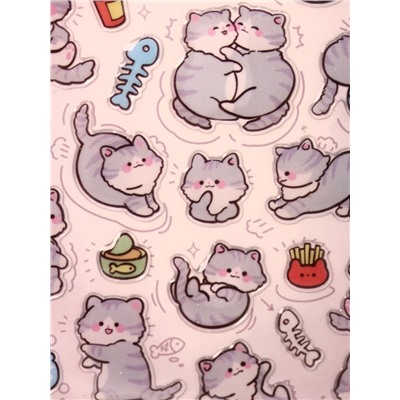 Наклейки "Lovely and cute cats", purple