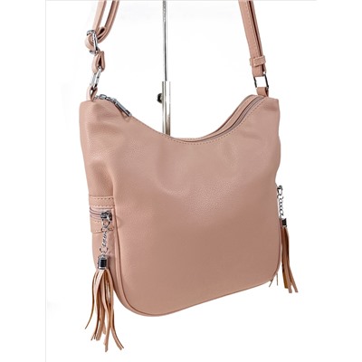 Женская сумка хобо из искусственной кожи, цвет розовый