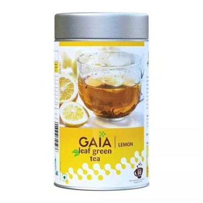 Зеленый чай с Лимоном (100 г), Leaf Green Tea Lemon, произв. Gaia