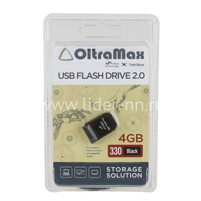 USB Flash 4GB Oltramax (330) черный