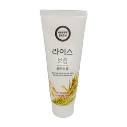 Пенка для лица очищающая увлажняющая с маслом рисовых отрубей RICE MOISTURIZING CLEANSING FOAM, HAPPYBATH, 200 г