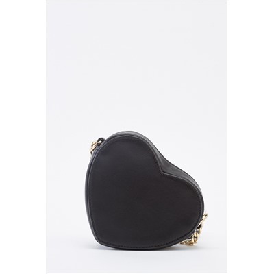 Mini Heart Faux Leather Shoulder Bag