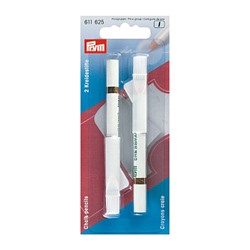 611625 PRYM Меловые карандаши со стирающей кисточкой, белые упак (1 упак)