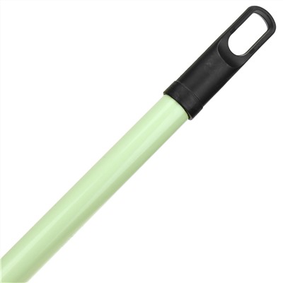 Щетка для пола "Пастель" 27х5см зеленый, форма "лепесток" с окрашенной металлической рукояткой 120см (ворс 7,5см) (Китай)