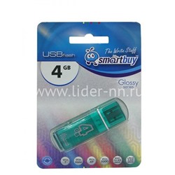 USB Flash 4GB SmartBuy Glossy зеленый 2.0
