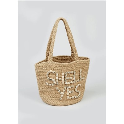 Shell Yes Straw Tote Bag