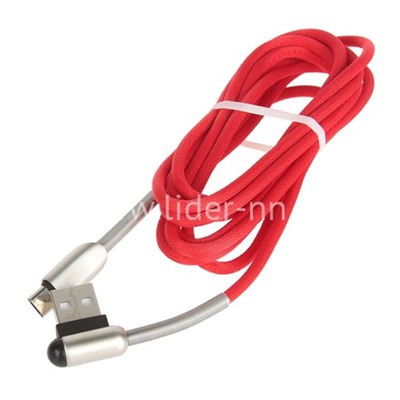 USB кабель micro USB 2.0м AWEI CL-22 текстильный (красный)