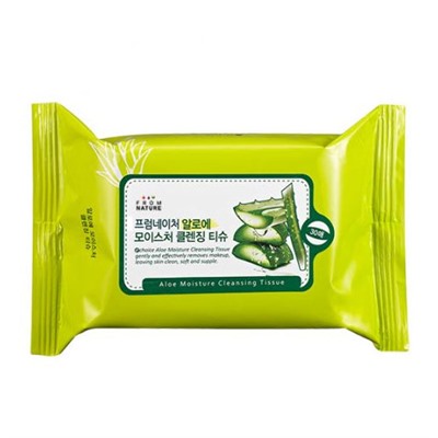 FROMNATURE Aloe Moisuture Очищающие салфетки с экстрактом алоэ вера (30 шт)