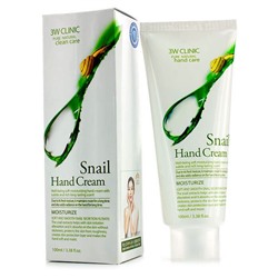 Увлажняющий крем для рук с экстрактом муцина улитки Snail Hand Cream, 3W CLINIC   100 мл